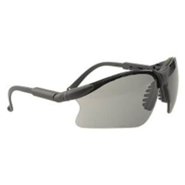 Exotic Safety Retainer Scorpion Safety Glasses with Gray Lens; Black Frame - Adjustable Length Temples - EX905369