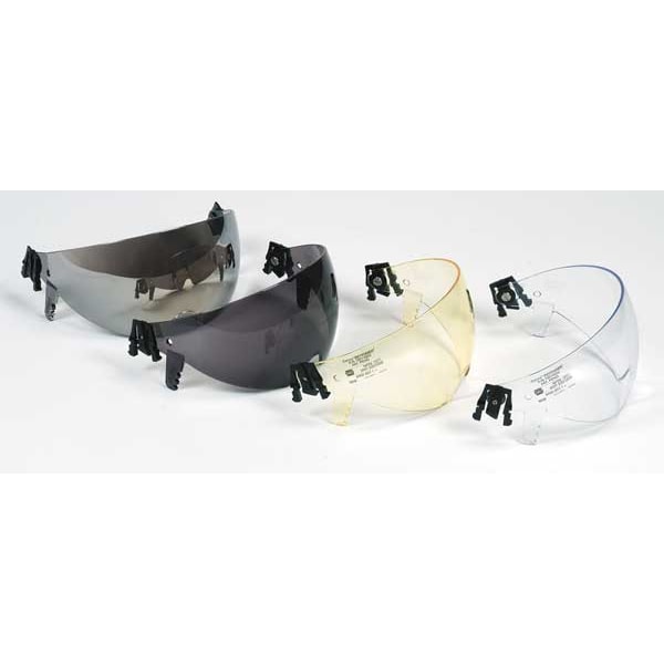 Msa Safety Fire and Rescue Visor, Amber Visor, Polycarbonate, Anti-Fog ; Anti-Scratch Lens, Yellow - 10077118