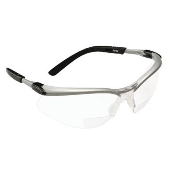 Ao Safety AO Safety 247-11375-00000-20 Bx Reader Silver-Black Frame Clear Lens 2.0 Diop - 247-11375-00000-20