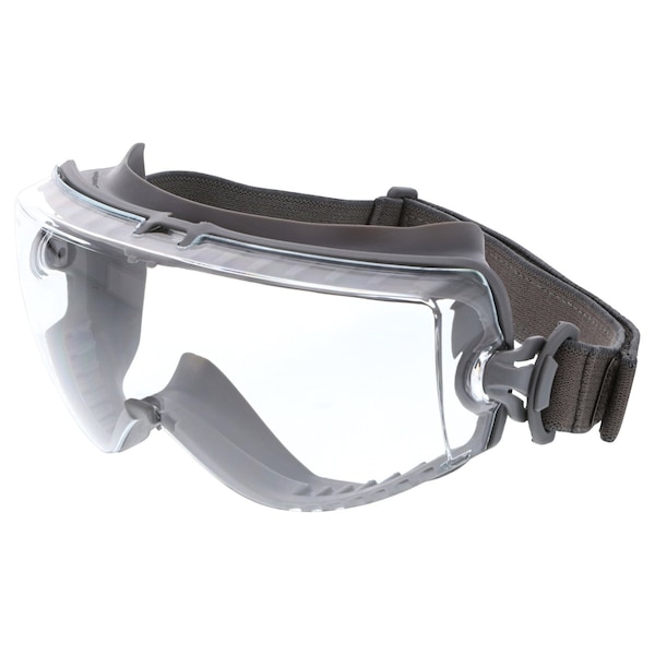 Mcr Safety Glasses, Hydroblast HB3 Gray, Clear MAX6 Elastic, 12PK - HB3110PF