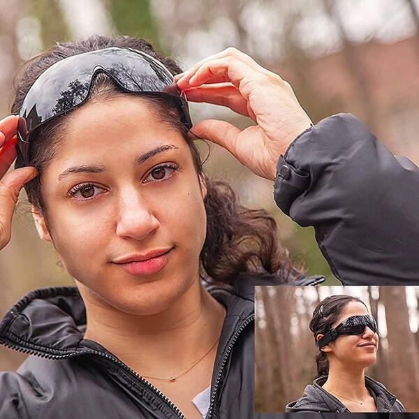 Bison Life Mirage, Safety Goggles Anti-Fog &  Anti-Scratch, Black Lens - SH-MRSG-BKLBKS-MS19