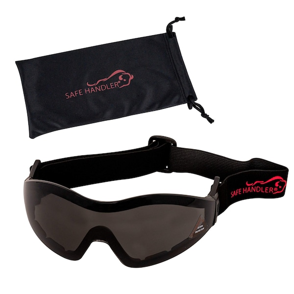 Bison Life Mirage, Safety Goggles Anti-Fog &  Anti-Scratch, Black Lens - SH-MRSG-BKLBKS-MS19