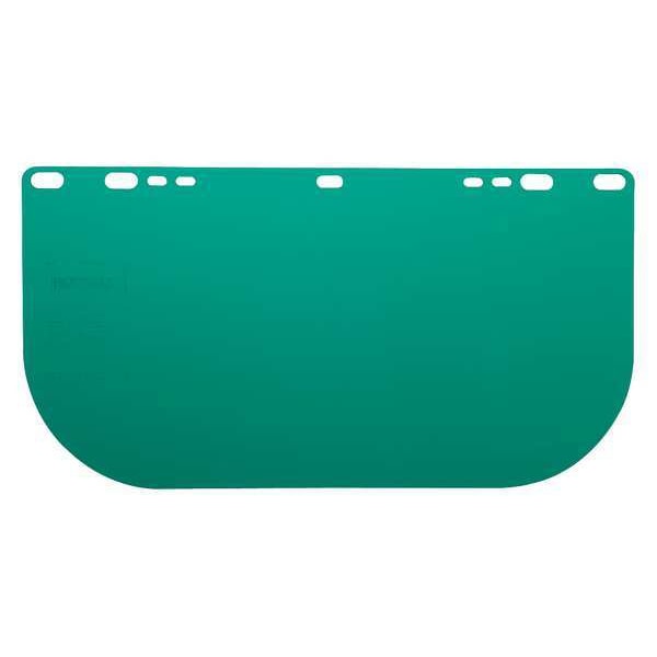 Jackson Safety Face Shield, Green Visor, 8" Height, Uncoated Lens, Dark Green - 29100