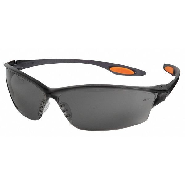 Zoro Select Law 2, Safety Glasses Anti-Fog &  Anti-Scratch, Gray Lens, Full-Frame, Wraparound - 9G285
