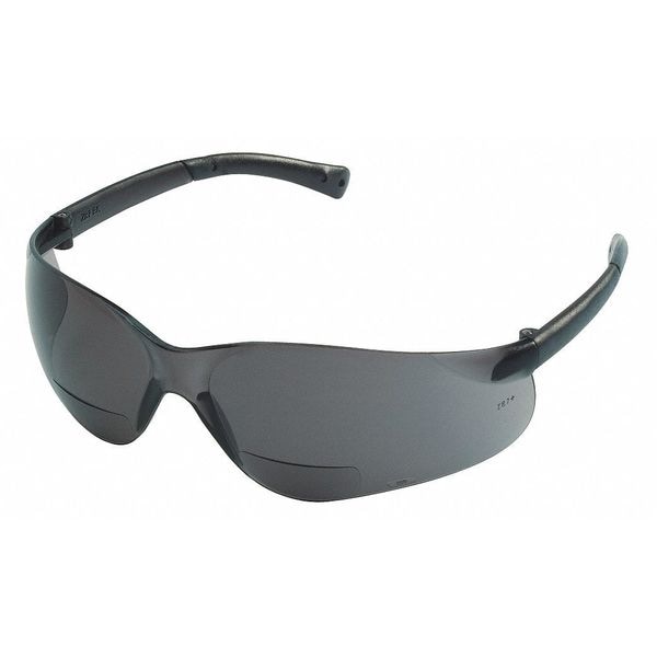 Mcr Safety BK1 Bifocal Safety Reading Glasses, Gray Wraparound Frame, +2.00 Diopter, Gray Lens, M - BKH20G