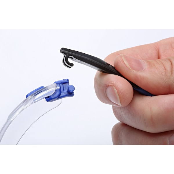 3M Safety Glasses, Solus 1000 Series, Scotchgard Anti-Fog Coating, Black/Blue Frame, Clear Lens - S1101SGAF