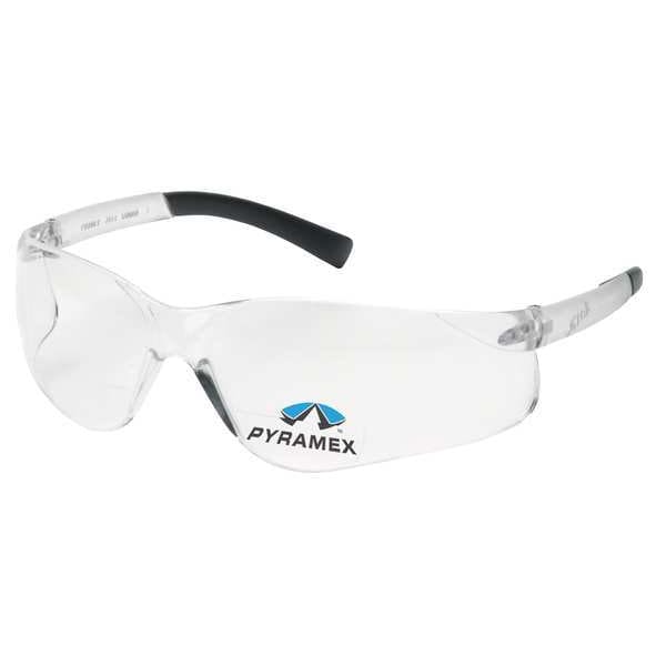 Pyramex Ztek(R) Bifocal Safety Reading Glasses, Clear Wraparound Frame, +2.00 Diopter, Clear Lens, M - S2510R20