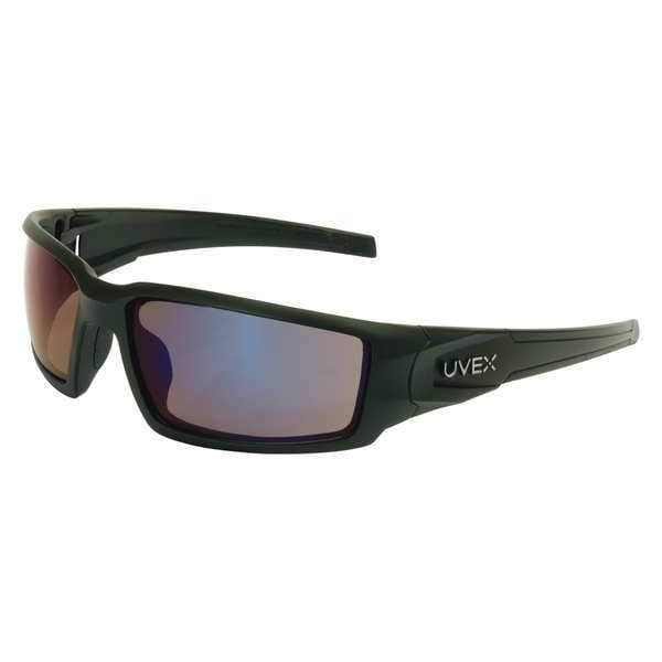 Honeywell Uvex Hypershock, Safety Glasses Anti-Fog & Anti-Scratch, Polarized, Blue Lens, Full-Frame, Wraparound - S2945