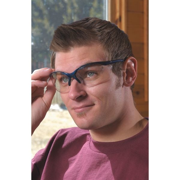 Honeywell Uvex Vapor, Safety Glasses Anti-Scratch, Clear Lens, Half-Frame, Wraparound - 11150900