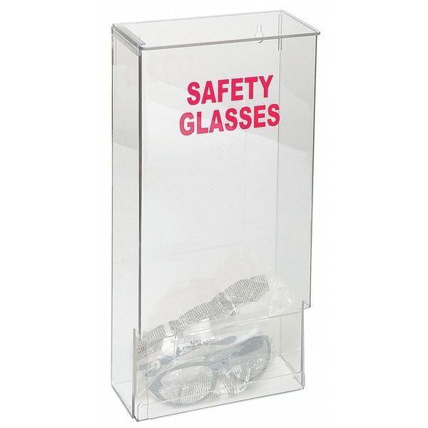 Zoro Select Saf Glss and Goggles Disp W/ Lid, Stk, Clr - 3TCA5