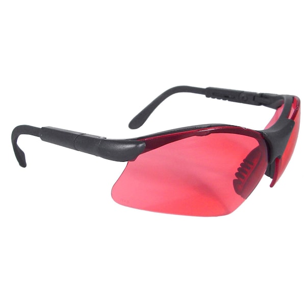 Radians Safety Glasses, Wraparound Vermillion Polycarbonate Lens, Uncoated,  - RV0180ID
