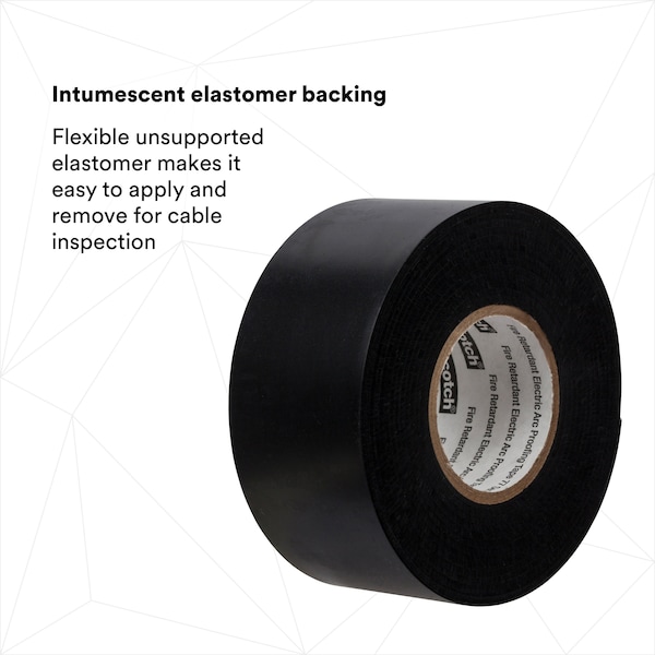 Cinta Eléctrica 3M, 30 mil, 1-1/2" x 20 ft., Negro - 77BLACK-1-1/2X20FT
