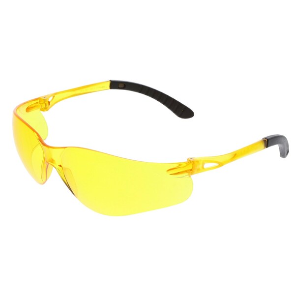Mcr Safety Glasses, Sentinel Amber Lens, 12PK - 90803