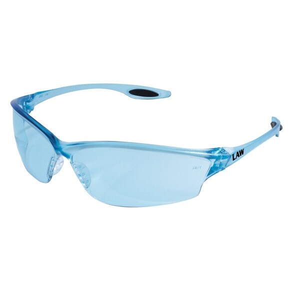 Mcr Safety Glasses, Law LW2 Light Blue Lens, 12PK - LW213