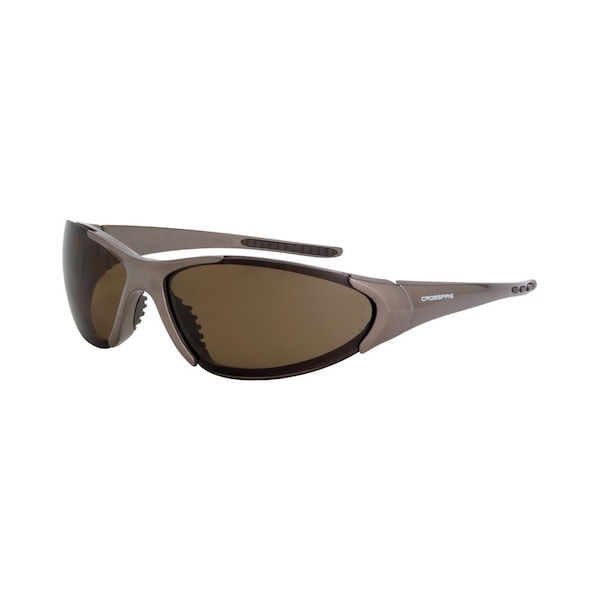 Crossfire Core, Safety Glasses Anti-Scratch, Polarized, Brown POL Lens - 181813