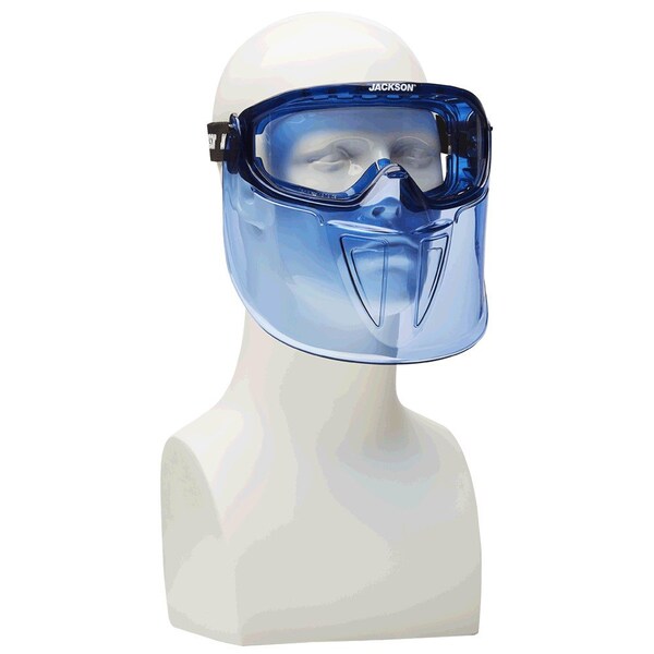 Surewerx Jackson Safety GPL500 Safety Goggles, Blue|Clear, Anti-Fog, Single, Blue - 21000
