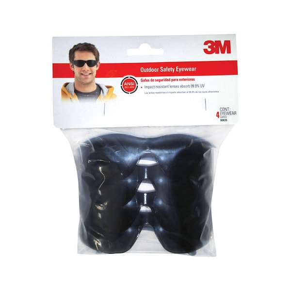 3M 3M Anti-Fog Safety Glasses Gray Lens Gray Frame 4 pc - 90835