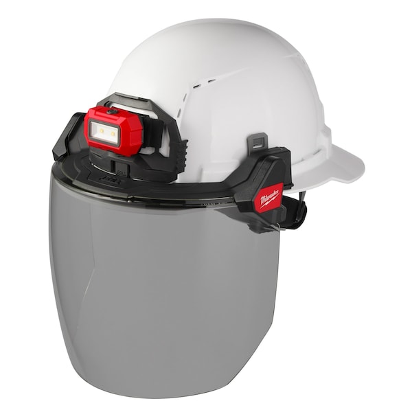 Milwaukee Tool Gray Visor, 9.5 in Height, Not Applicable Suspension, Black, Gray - 48-73-1425