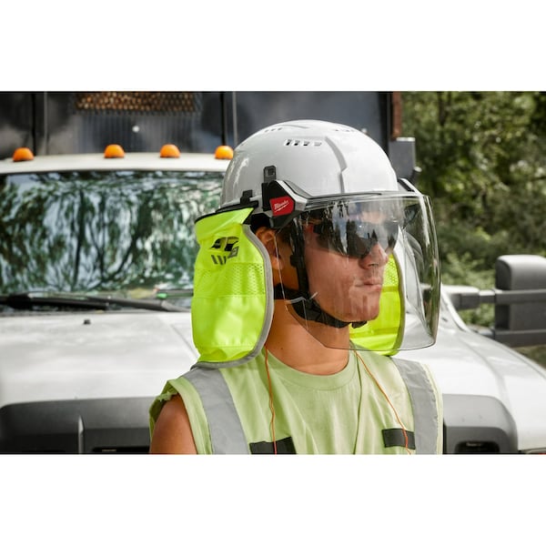 Milwaukee Tool Gray Visor, 9.5 in Height, Not Applicable Suspension, Black, Gray - 48-73-1425