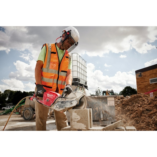 Milwaukee Tool Gray Visor, 9.5 in Height, Not Applicable Suspension, Black, Gray - 48-73-1425