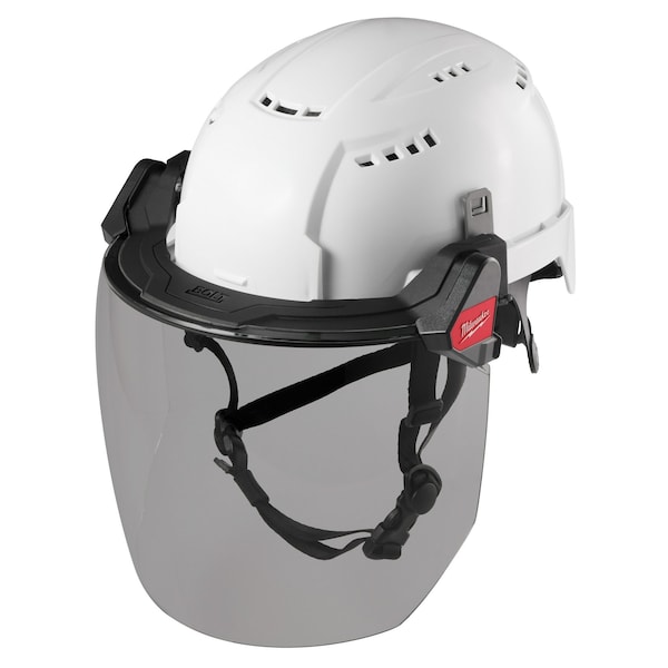 Milwaukee Tool Gray Visor, 9.5 in Height, Not Applicable Suspension, Black, Gray - 48-73-1425