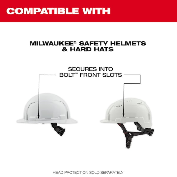 Milwaukee Tool Gray Visor, 9.5 in Height, Not Applicable Suspension, Black, Gray - 48-73-1425