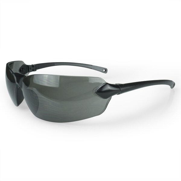 Radians Safety Glasses, Wraparound Smoke Polycarbonate Lens, Anti-Fog,  - BAL1-21