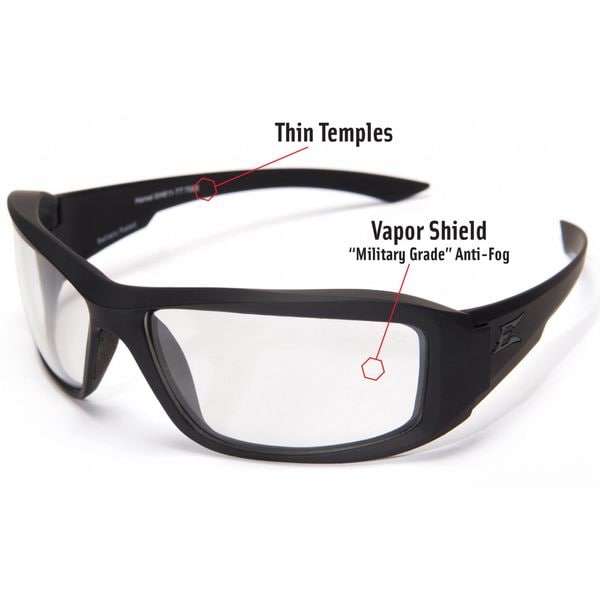 Edge Eyewear Hamel  Vapor Shield, Safety Glasses Anti-Scratch, Clear Lens, Full-Frame, Wraparound - XH611-TT