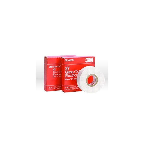 Cinta Eléctrica de Vidrio 27, Blanca - 54007-15074 de 3M