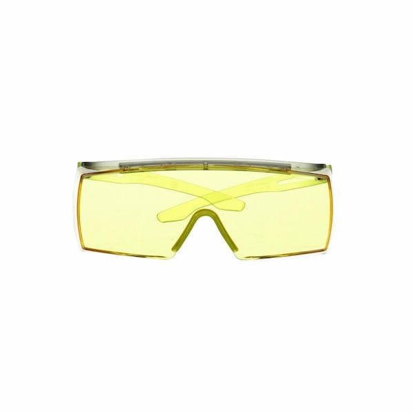 3M 3700, Safety Glasses Anti-Fog &  Anti-Scratch, Amber Lens, Frameless, Wraparound - SF3703SGAF-GRN
