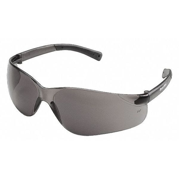 Mcr Safety BearKat, Safety Glasses Anti-Scratch, Gray Lens, Frameless, Wraparound - BK212