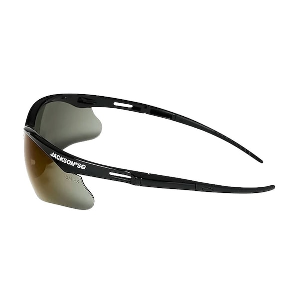 Jackson Safety Safety Glasses Anti-Scratch, Blue Mirror Lens, Half-Frame - 50009