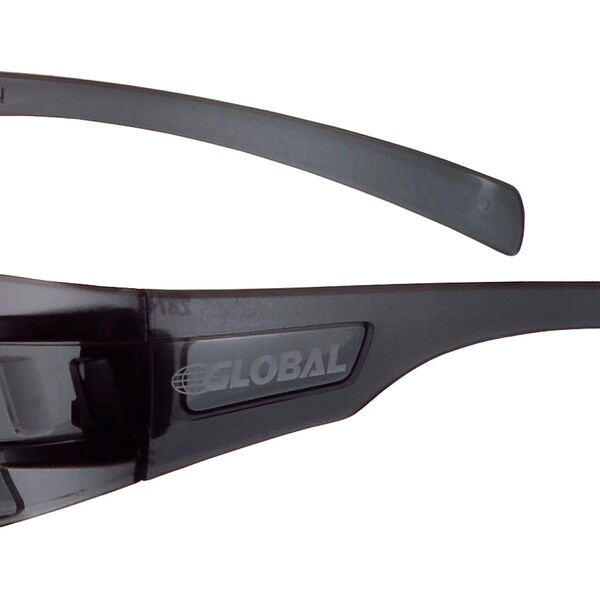 Global Industrial Frameless Safety Glasses, Anti-Fog, Smoke Lens - 708119SMAF