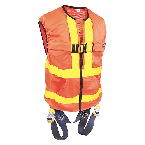 3M Dbi-Sala Delta(TM) Hi-Vis Full Body Harness, S, 420 lb., Quick-Connect Chest/ Quick-Connect Leg Buckles - 1111579