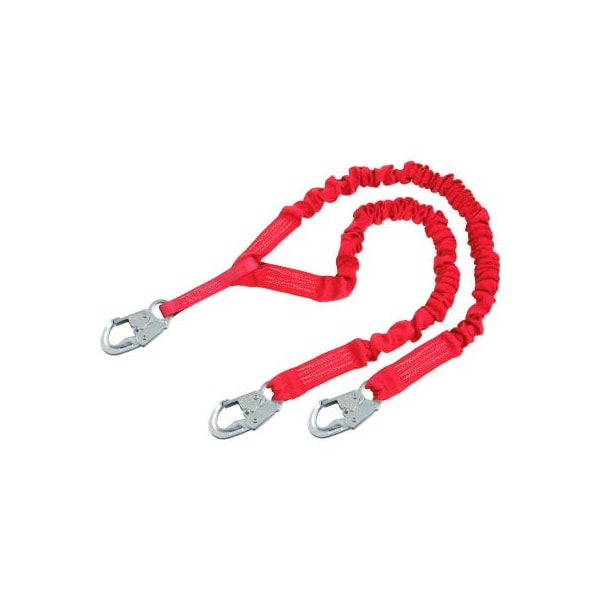 3M Dbi-Sala 100% Tie-off Shock-absorbing Lanyard, 6 ft, Red - 1340141