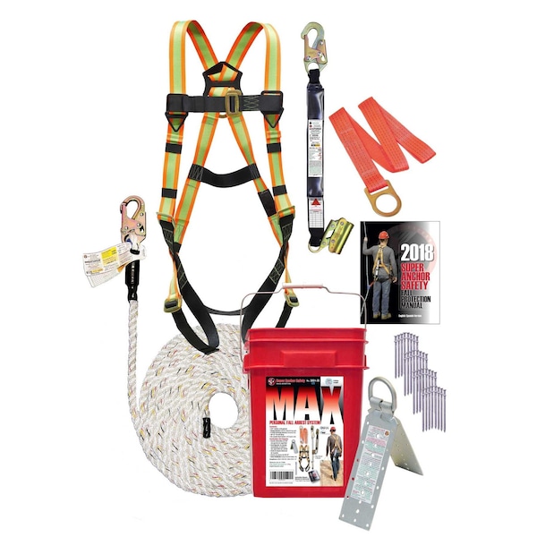 Super Anchor Safety MAX Bucket Kit: 25ft. Value Lifeline - 3001-25HX
