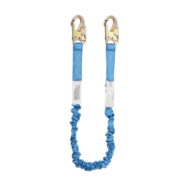 Ironwear 4.5 ft-6 ft Single Leg Internal Energy-Absorbing Lanyard w/ Snap Hooks - 2320