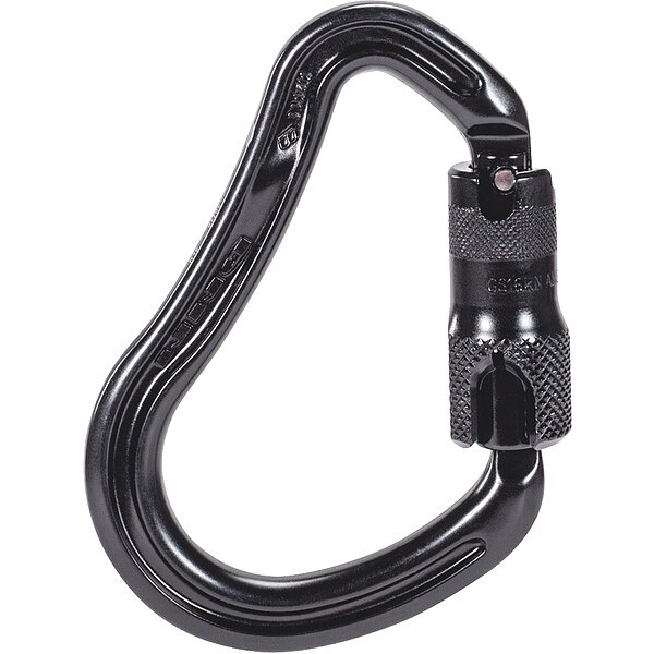 Msa Safety Carabiner, Auto-Lock, Pear, 4 9/10 in Length, 1" Gate Opening, Aluminum, Bare Aluminum - SRCA883