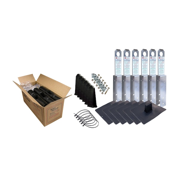 Super Anchor Safety ARS 2x8 Fall Arrest Anchor Kit 14ga SST. Retail Box of 6 Anchors - 1001