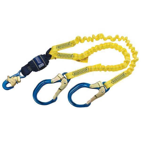3M Dbi-Sala Shock Absorbing Lanyard, 6 ft., Yellow - 1246145