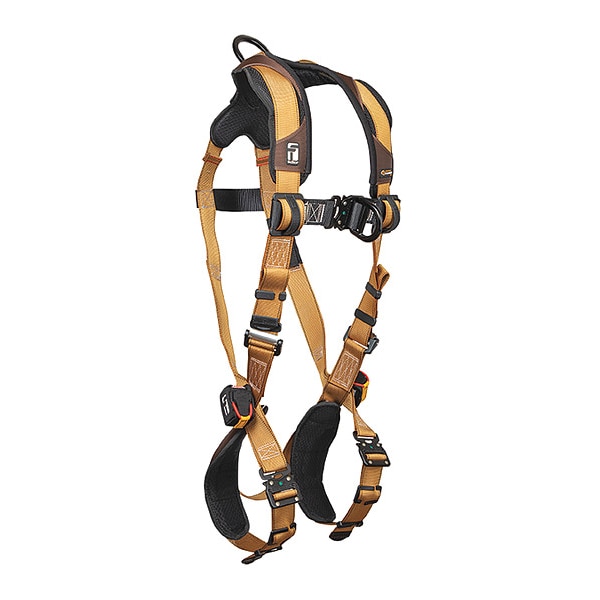 Falltech ComforTech(R) Full Body Harness, M, 425 lb., Quick-Connect Chest/ Quick-Connect Leg Buckles - G7082BFDM