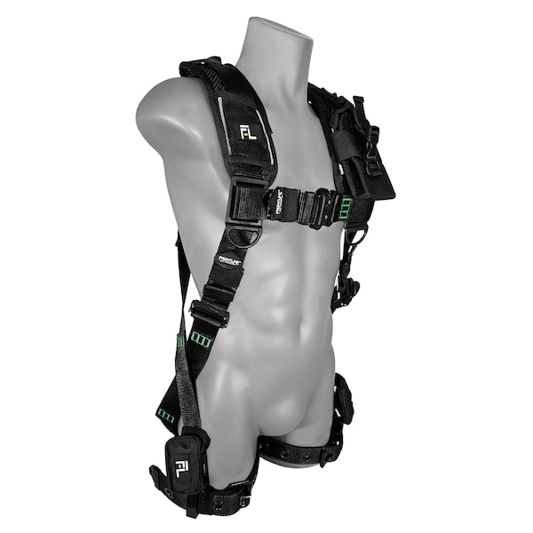 Frontline Elite Harness, M/L, 310 lbs, Quick Connect Chest/ Tongue Leg Buckles, Back D-Ring - 250VTB-ML