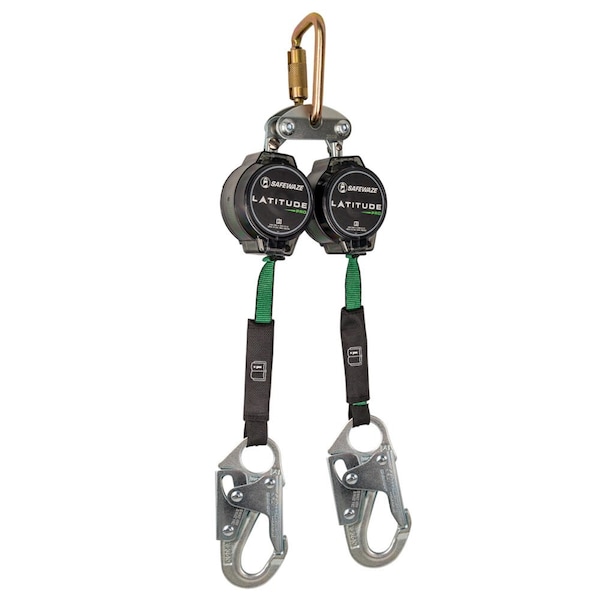 Safewaze Latitude Pro 7' Dual Web SRL FS-EX313, Carabiner, Snap Hooks - 018-5016