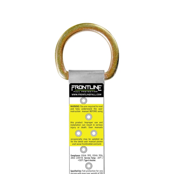Frontline Stainless Steel Permanent Use Roof Anchor - ROSU01SS