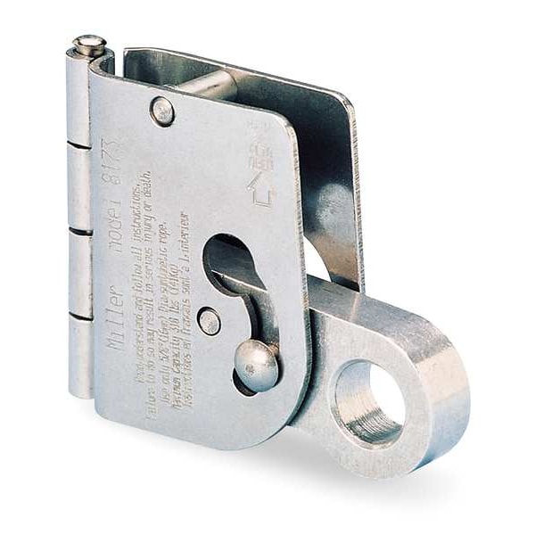 Honeywell Miller Rope Grab, Stainless Steel, 310 lb., Silver, For Rope Size: 5/8 in - 8173/U