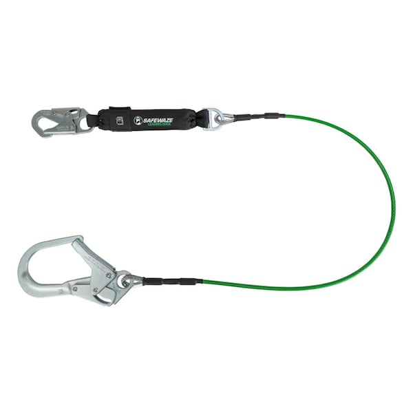 Safewaze Leading Edge 6ft Energy Absorbing Lanyard: Rebar Hooks - 019-2013