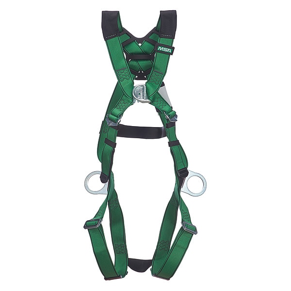 Msa Safety V-FORM(TM) Safety Harness Fall Protection Harness, Standard (M/L), 400 lb, Quick-Connect Chest/ - 10206082