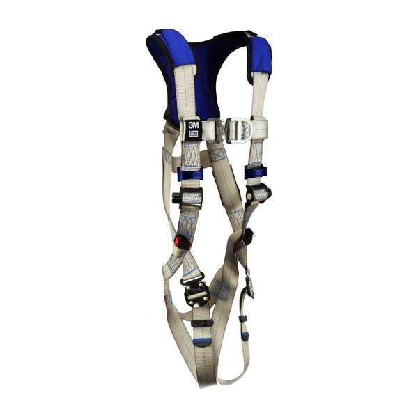 3M Dbi-Sala ExoFit(TM) X100 Fall Protection Harness, L, 420 lb, Quick-Connect Chest/ Quick-Connect Leg Buckles - 1401027