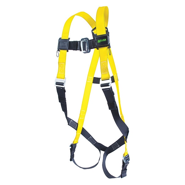 Honeywell Miller DuraLite Arc-Flash Rated Full Body Harness, L/XL, 400 lb., Mating Chest/ Mating Leg Buckles - 850K/UBL