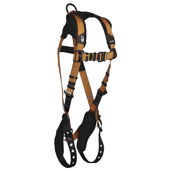 Falltech ComforTech(R) Full Body Harness, L, 425 lb., Quick-Connect Chest/ Tongue Leg Buckles, Back D-Ring - 7080BL